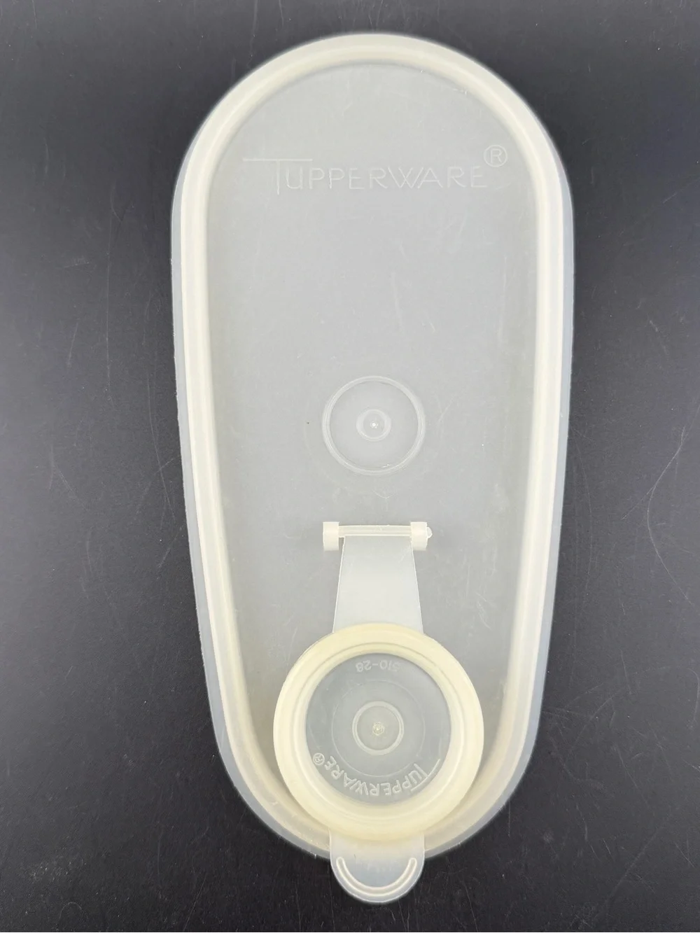 Tupperwear (2 PC) Container Seals with Cap #510-28 Flip Top Pour Spout Cap